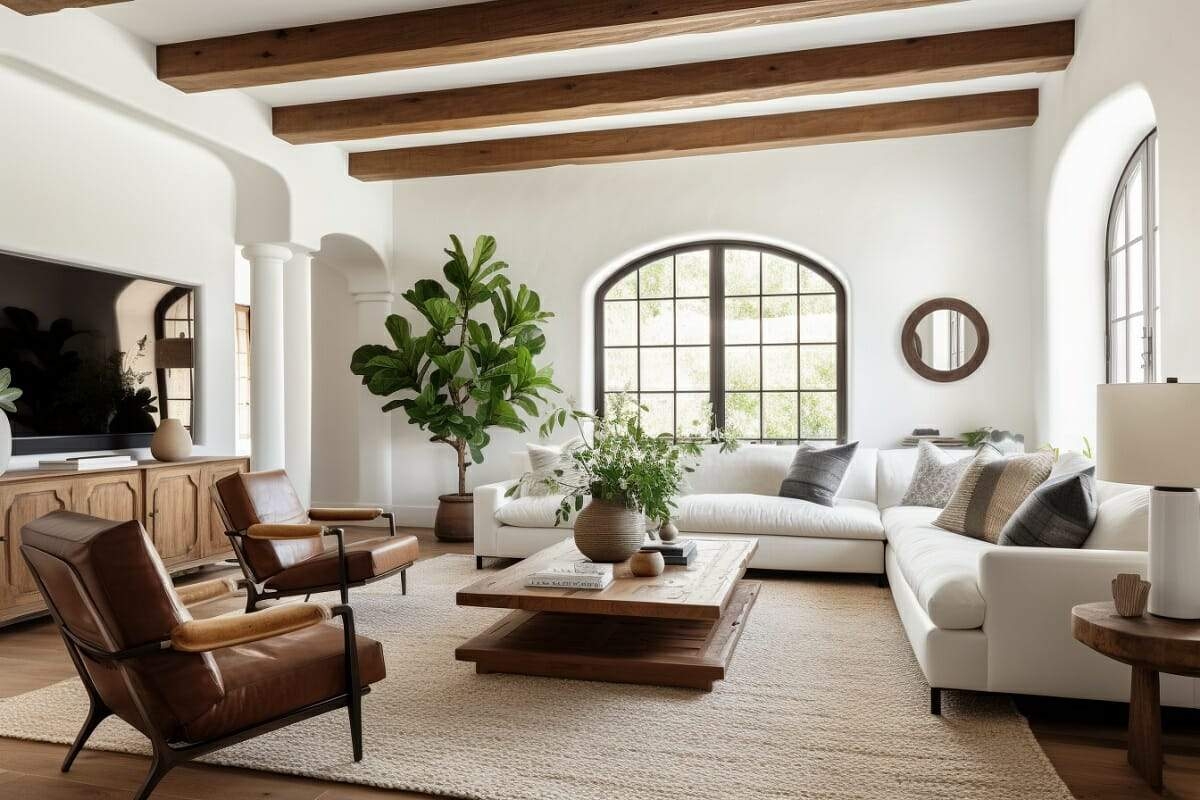 Before &amp; After: Charming Modern Spanish Interior Design - Decorilla within Spanish Style Living Room